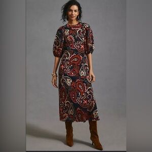 Kachel Puff-Sleeve Dress  size Small